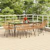 vidaXL Ensemble &agrave; manger de jardin 9 pcs R&eacute;sine tress&eacute;e