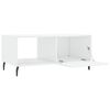 vidaXL Table basse Blanc brillant 90x50x40 cm Bois d'ing&eacute;nierie