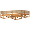 vidaXL Ensemble de canap&eacute;s de jardin 6 pi&egrave;ces avec coussins en bois d'acacia et rotin