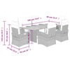 vidaXL Ensemble &agrave; manger de jardin et coussins 7 pcs gris rotin