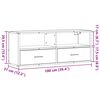 vidaXL Meuble TV ch&ecirc;ne sonoma 100x31x39,5cm bois d'ing&eacute;nierie et m&eacute;tal