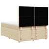 vidaXL Sommier &agrave; lattes de lit avec matelas Cr&egrave;me 140x190 cm Tissu
