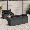 vidaXL Ensemble de canap&eacute; de jardin 6 pcs Noir Poly rotin