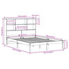 vidaXL Lit biblioth&egrave;que sans matelas blanc 120x190 cm bois pin massif