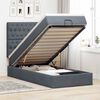 vidaXL Cadre de lit ottoman avec matelas gris fonc&eacute; 80x200 cm velours