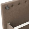 vidaXL Lit avec &eacute;clairage USB Taupe Tissu 90x200 cm