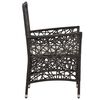 vidaXL Ensemble &agrave; manger de jardin 3 pcs Marron