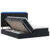 vidaXL Lit de rangement LED avec matelas Noir 180 x 200 cm Velours