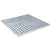 vidaXL Grille Argent&eacute; 50 x 50 x 2 cm Acier galvanis&eacute; &agrave; chaud