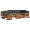 vidaXL Ensemble de canap&eacute;s d'ext&eacute;rieur 10 pc Naturel et Anthracite