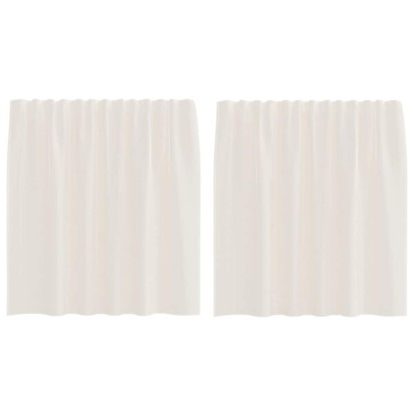 vidaXL Rideaux en voile avec passants 2 pcs cr&egrave;me