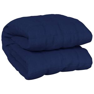 vidaXL Couverture lest&eacute;e Bleu 120x180 cm 9 kg Tissu