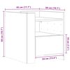 vidaXL Table de chevet ch&ecirc;ne fum&eacute; 45x50x50 cm bois d'ing&eacute;nierie