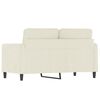 vidaXL Canap&eacute; &agrave; 2 places Cr&egrave;me 120 cm Velours