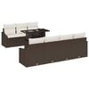 vidaXL Ensemble de canap&eacute; de jardin 8 pc Marron polyrotin