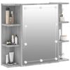 vidaXL Armoire à miroir avec LED Sonoma gris 70x16,5x60 cm