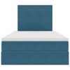 vidaXL Lit avec rangement et matelas Bleu 120 x 190 cm Velours
