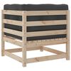 vidaXL Salon de jardin 9 pcs avec coussins bois de pin massif
