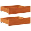 vidaXL Tiroirs sous le lit 2 pcs brun cire 65x55x17 cm pin massif