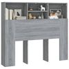 vidaXL Armoire de tête de lit Sonoma gris 120x19x103,5 cm