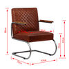 vidaXL Fauteuil marron fonc&eacute; cuir v&eacute;ritable