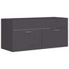 vidaXL Ensemble de meubles de salle de bain 2 pcs Gris Agglom&eacute;r&eacute;