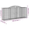 vidaXL Paniers &agrave; gabions arqu&eacute;s 2 pcs 300x50x120/140 cm fer galvanis&eacute;