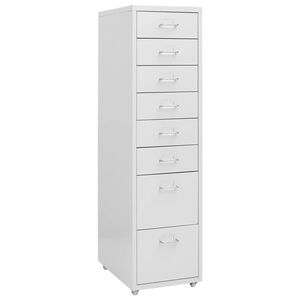 vidaXL Classeur mobile Gris 28x41x109 cm M&eacute;tal