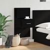 vidaXL Table de chevet murale avec lumi&egrave;res LED noir