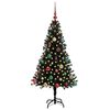 vidaXL Sapin de Noël avec 150 LED avec support Noir 150 cm PVC