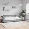 vidaXL Lit de jour avec matelas gris clair 90x200 cm tissu