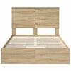 vidaXL Lit de Rangement Ch&ecirc;ne Sonoma 120 x 200 cm Bois d'ing&eacute;nierie