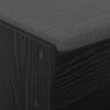 vidaXL Banc d'entr&eacute;e avec coussin Ch&ecirc;ne Noir 103 x 38 x 45 cm