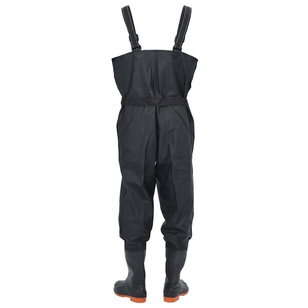vidaXL Cuissardes avec bottes et ceinture noir taille 41