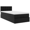 VidaXL Lit ottoman avec matelas noir 100x200 cm similicuir