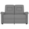 vidaXL Fauteuil de massage inclinable 2 places gris similicuir