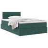 vidaXL Lit de Rangement avec matelas Vert fonc&eacute; 120 x 200 cm Velours