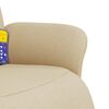 vidaXL Fauteuil inclinable de massage avec repose-pieds cr&egrave;me tissu