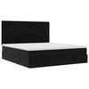 VidaXL Cadre de lit ottoman avec matelas noir 180x200cm velours