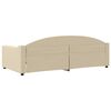 vidaXL Lit de repos cr&egrave;me 100x200 cm tissu
