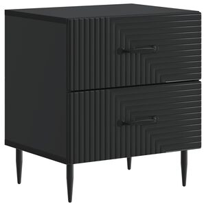 vidaXL Cabinet de chevet Noir 43 x 34,5 x 47,5 cm Bois d'ing&eacute;nierie