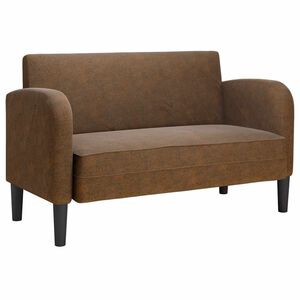 vidaXL Canap&eacute; causeuse marron 110 cm similicuir