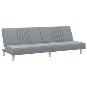 vidaXL Canap&eacute;-lit &agrave; gris clair tissu