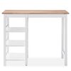 vidaXL Ensemble de bar 3 pcs MDF Blanc