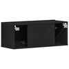 vidaXL Meuble TV 2 pcs Ch&ecirc;ne noir 80 x 30 x 30 cm Bois d'ing&eacute;nierie
