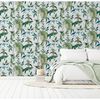 DUTCH WALLCOVERINGS Papier peint Exotic Garden Bleu et vert