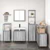vidaXL Ensemble de mobilier de salle de bain 5 pcs Gris Sonoma et noir