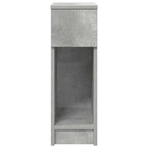 vidaXL Table de chevet avec tiroir gris b&eacute;ton 20x36x60 cm