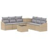 vidaXL Ensemble de Canap&eacute;s 8 pc Beige et Gris clair