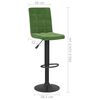 vidaXL Tabourets de bar lot de 2 vert fonc&eacute; velours